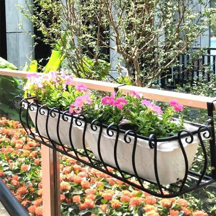 Stand Pot Bunga Besi Tahan Cuaca Balkon Stand Pot Bunga Besi Tahan Cuaca Balkon