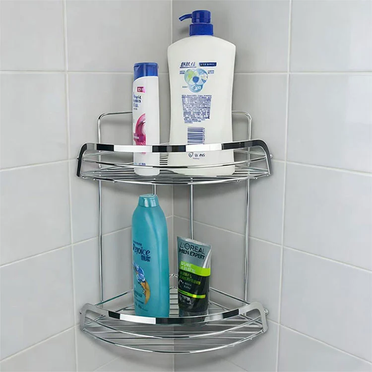 Rak Sudut Logam Kamar Mandi